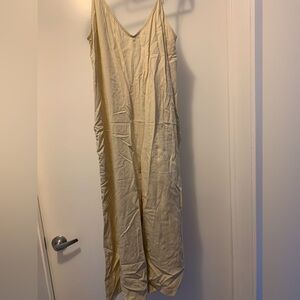 Cream Sleeveless jumpsuit